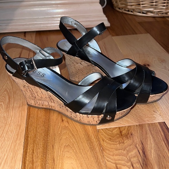 Guess Shoes - Guess Black Wedge